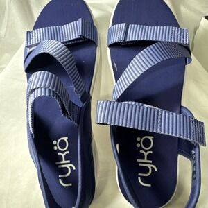 RYKA Women's 12 M  Manifest Dusk Blue Lightweight Sandals EUC New With Box